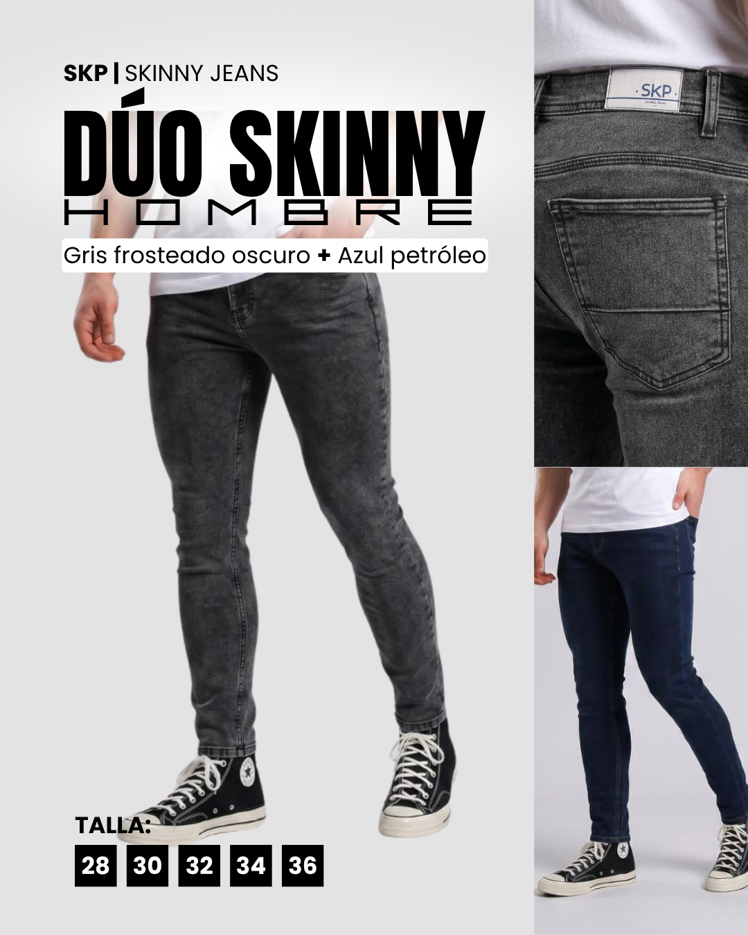 Dúo Skinny Jeans Caballero