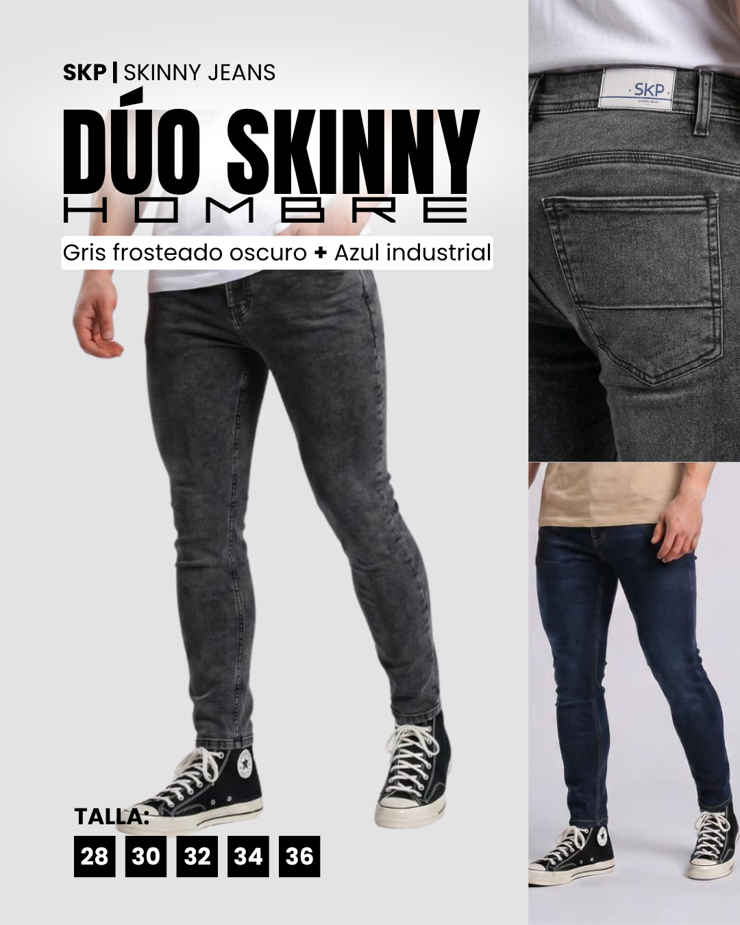 Dúo Skinny Jeans Caballero