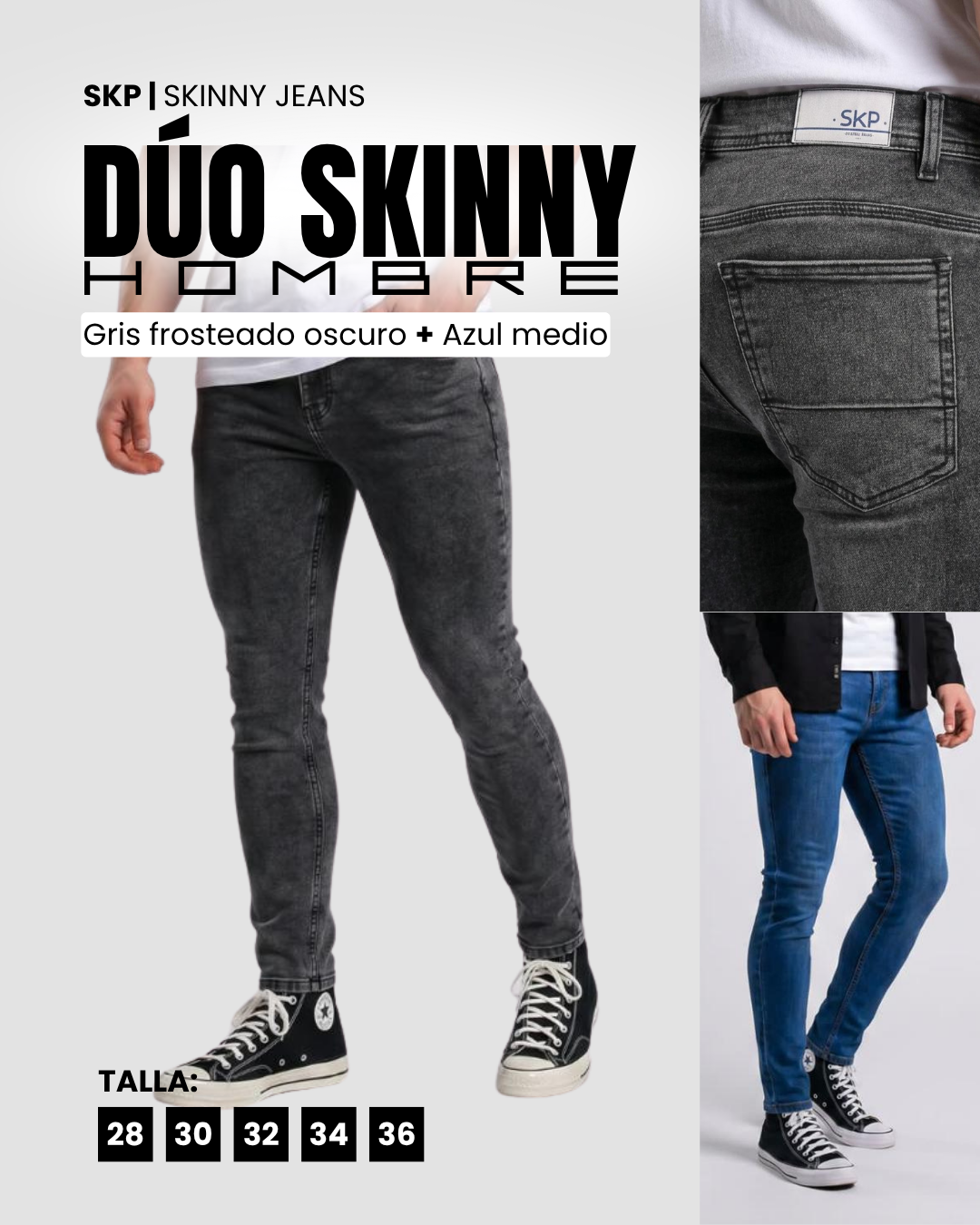 Dúo Skinny Jeans Caballero