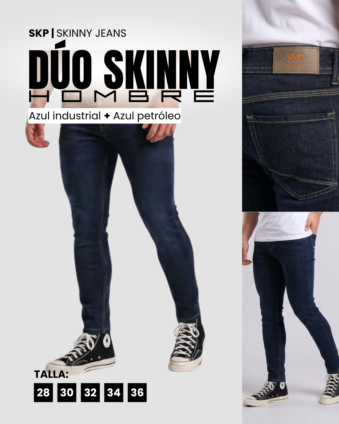 Dúo Skinny Jeans Caballero