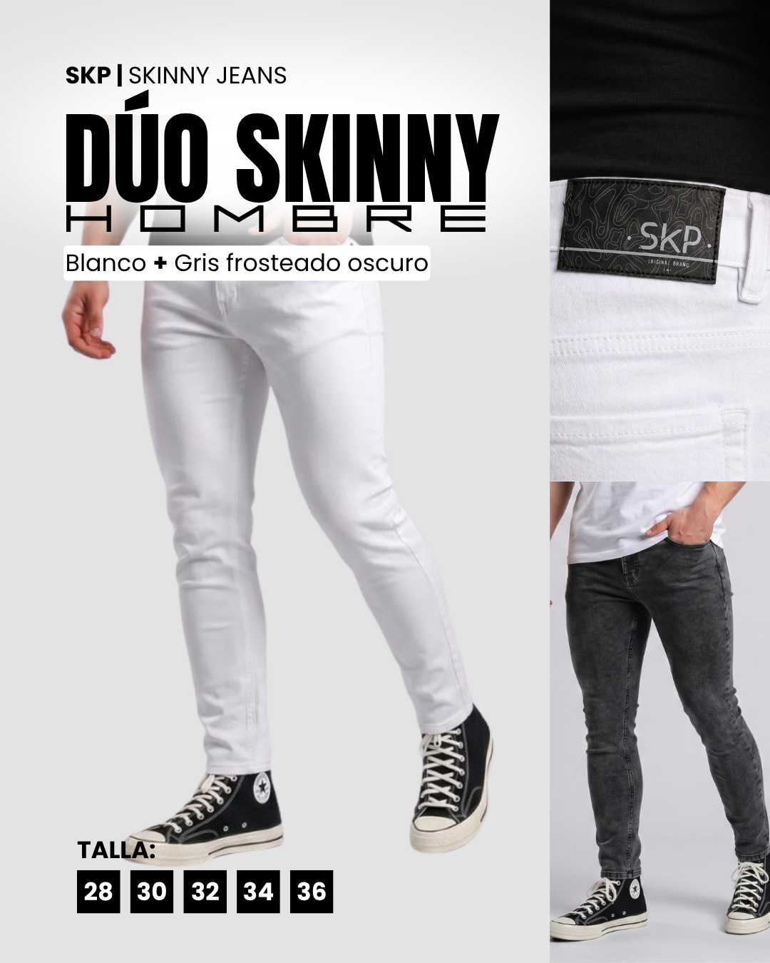 Dúo Skinny Jeans Caballero