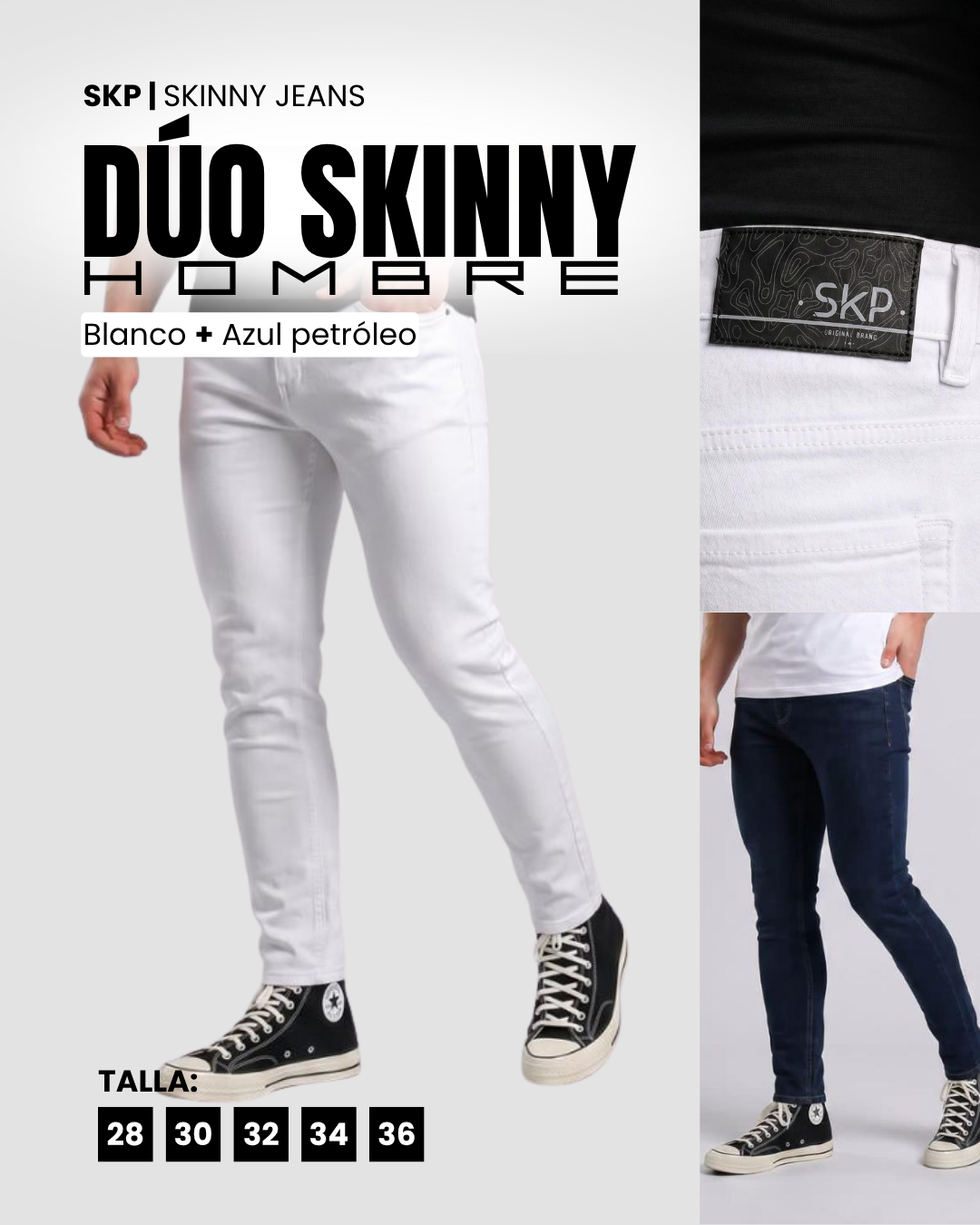 Dúo Skinny Jeans Caballero