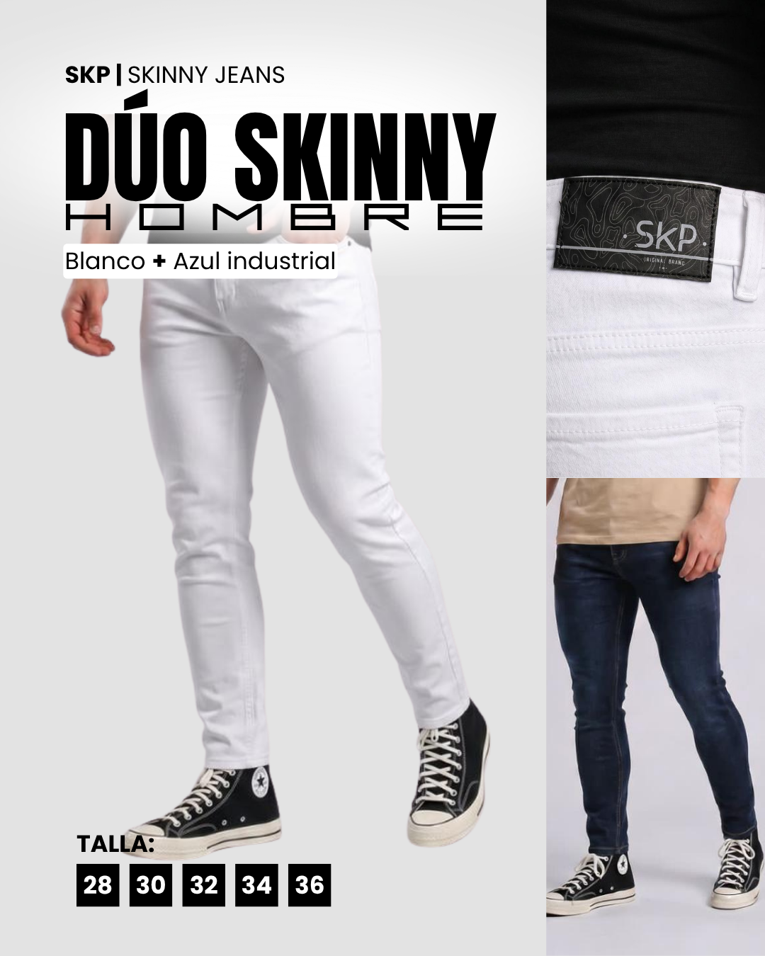 Dúo Skinny Jeans Caballero
