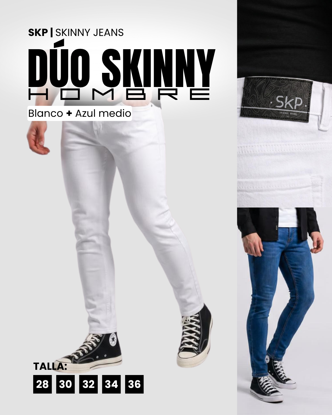 Dúo Skinny Jeans Caballero