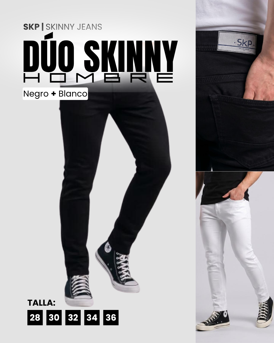 Dúo Skinny Jeans Caballero