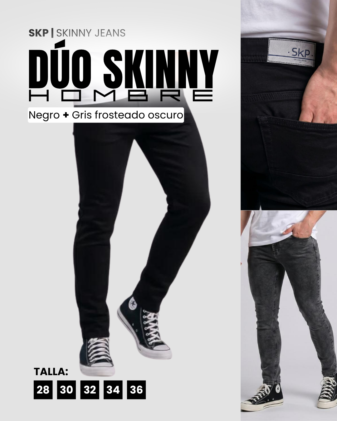 Dúo Skinny Jeans Caballero