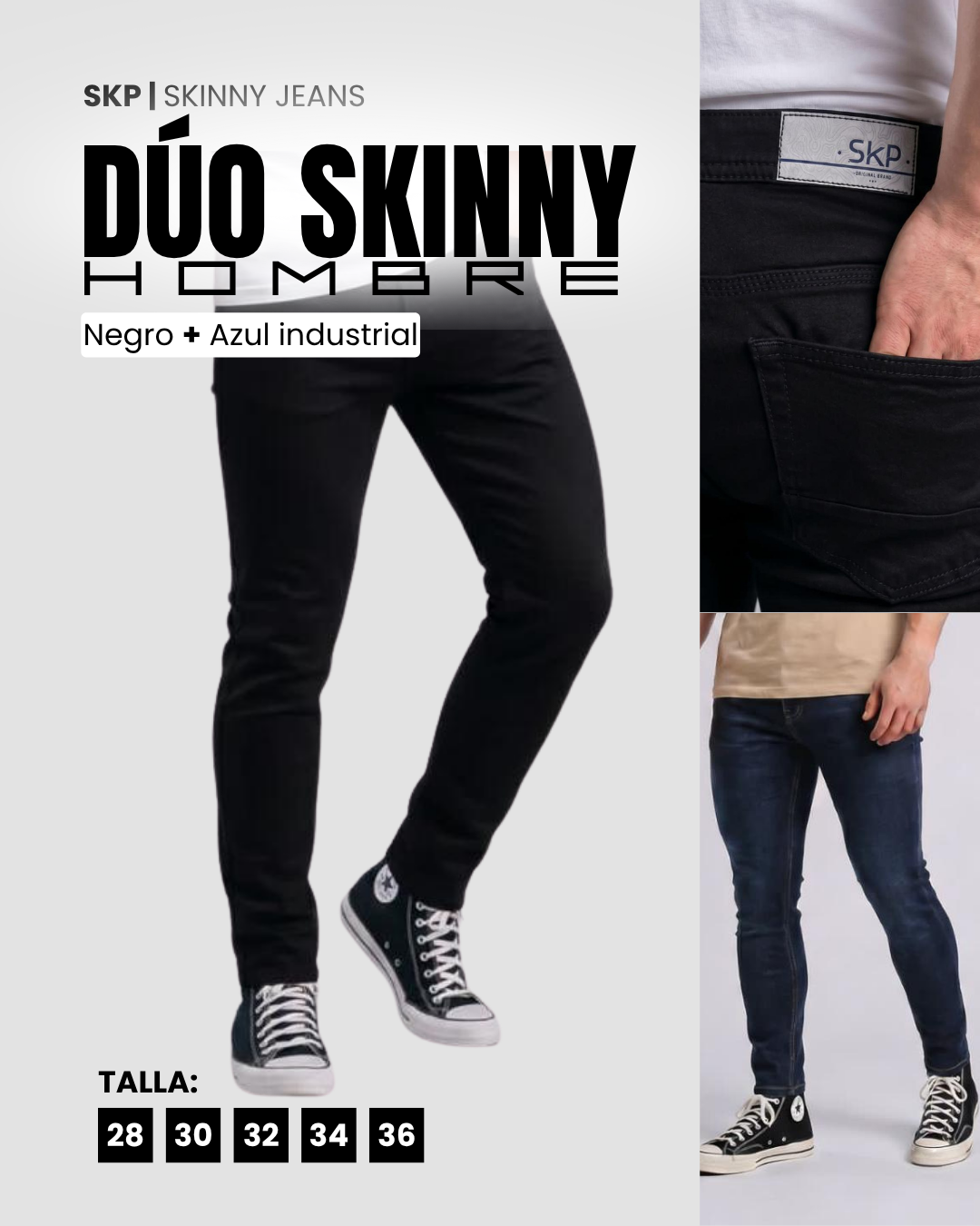 Dúo Skinny Jeans Caballero
